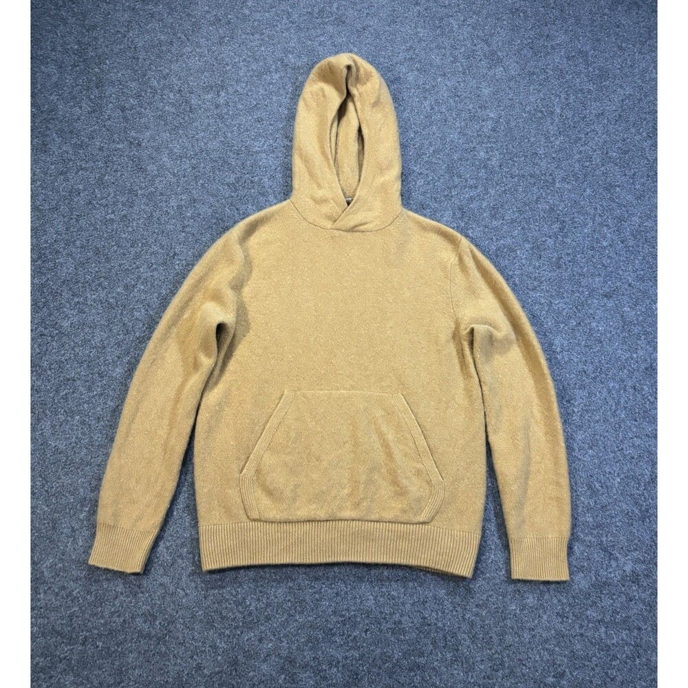 Vince Pullover Hoodie 100% Cashmere Women's Size Small Tan Read